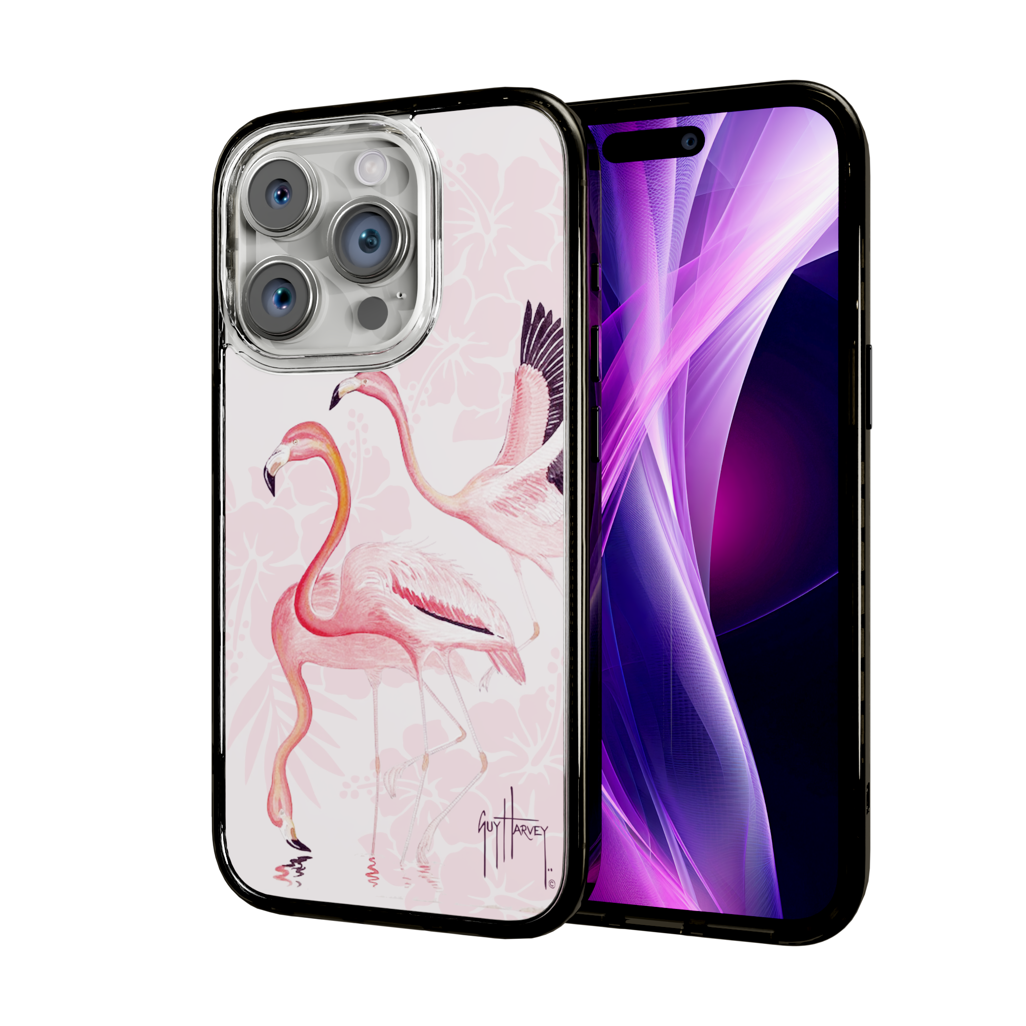 Guy Harvey Magnitude Series for Apple iPhone 15 Pro - Flamingo Onyx Black