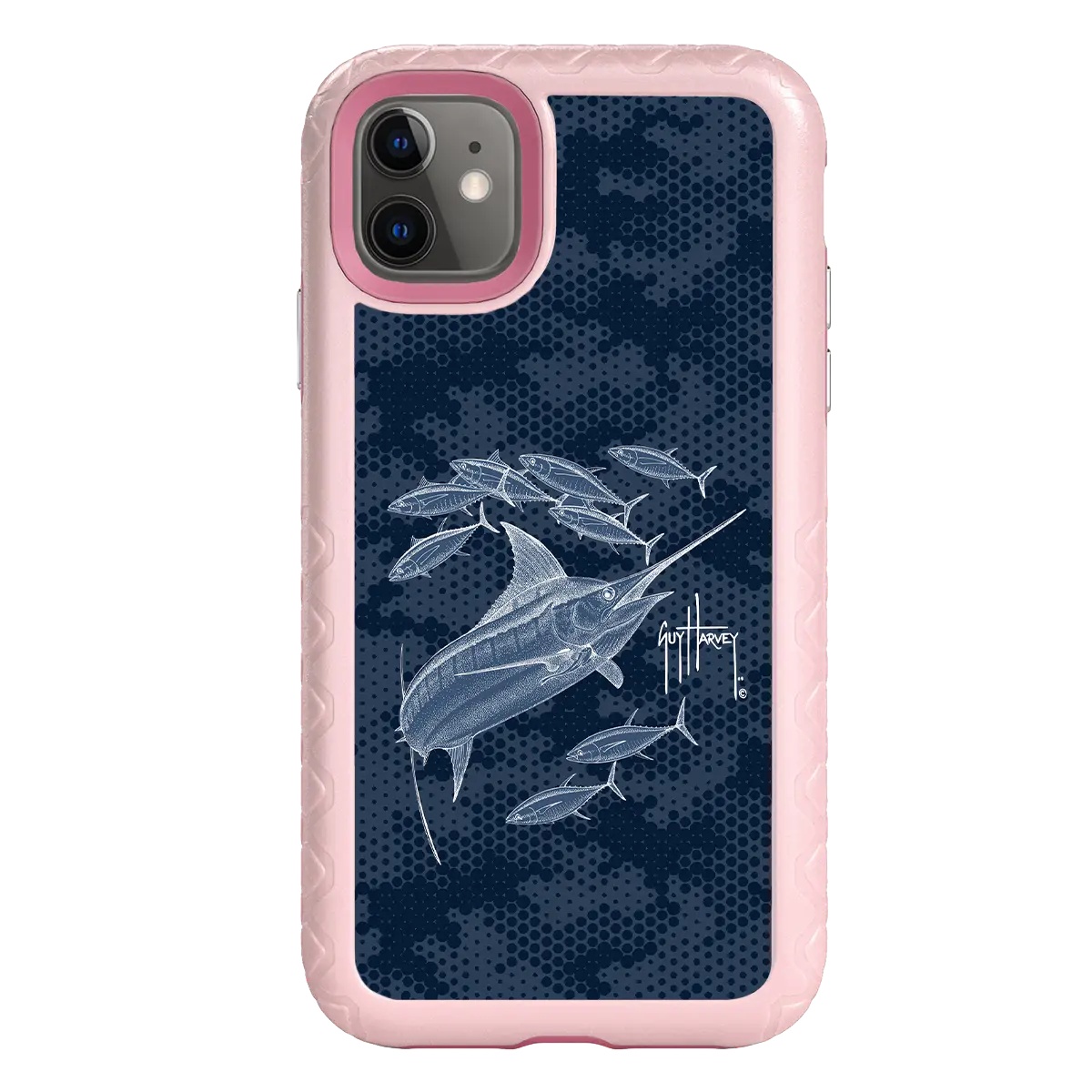 Guy Harvey Fortitude Series for Apple iPhone 11 - Blue Camo - Custom Case - PinkMagnolia - cellhelmet