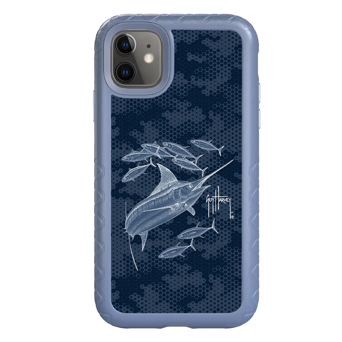 Guy Harvey Fortitude Series for Apple iPhone 11 - Blue Camo - Custom Case - SlateBlue - cellhelmet