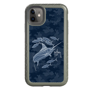 Guy Harvey Fortitude Series for Apple iPhone 11 - Blue Camo - Custom Case - OliveDrabGreen - cellhelmet