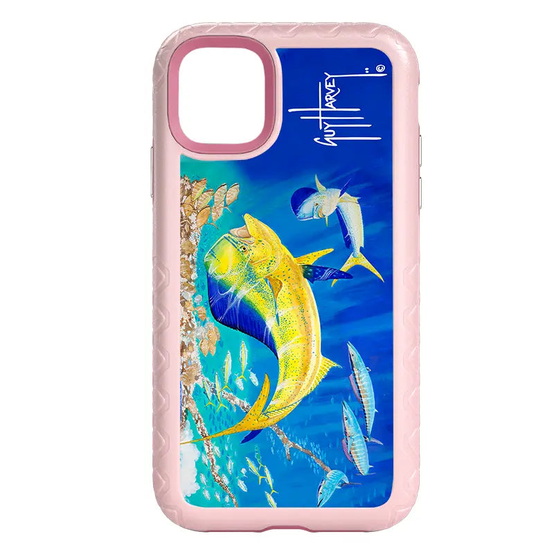 Guy Harvey Fortitude Series for Apple iPhone 11 - Dolphin Oasis - Custom Case - PinkMagnolia - cellhelmet
