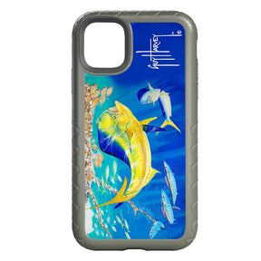 Guy Harvey Fortitude Series for Apple iPhone 11 - Dolphin Oasis - Custom Case - OliveDrabGreen - cellhelmet