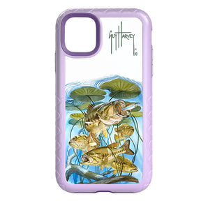 Guy Harvey Fortitude Series for Apple iPhone 11 - Five Largemouth Under Lilypads - Custom Case - LilacBlossom - cellhelmet