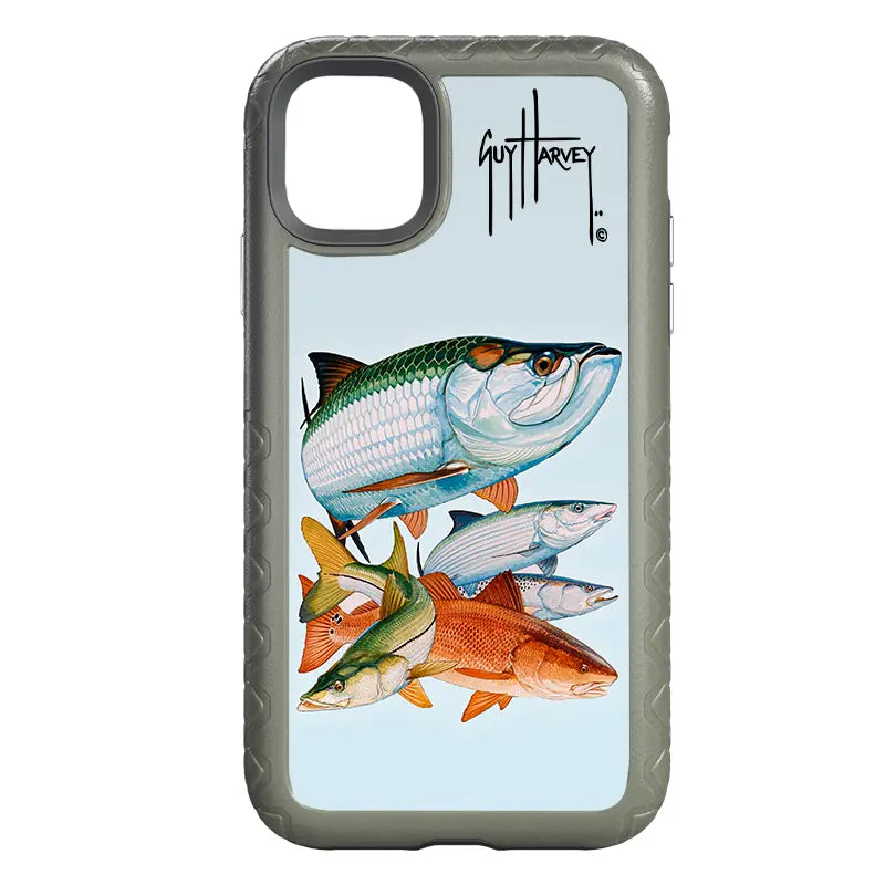 Guy Harvey Fortitude Series for Apple iPhone 11 - Inshore Collage - Custom Case - OliveDrabGreen - cellhelmet