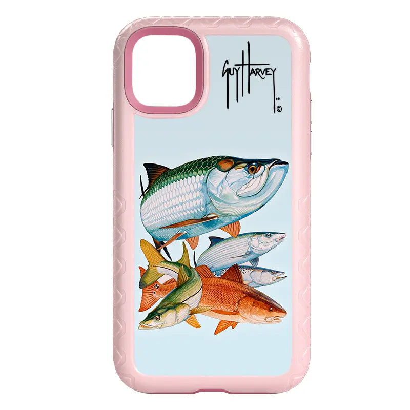 Guy Harvey Fortitude Series for Apple iPhone 11 - Inshore Collage - Custom Case - PinkMagnolia - cellhelmet