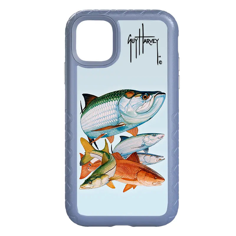 Guy Harvey Fortitude Series for Apple iPhone 11 - Inshore Collage - Custom Case - SlateBlue - cellhelmet