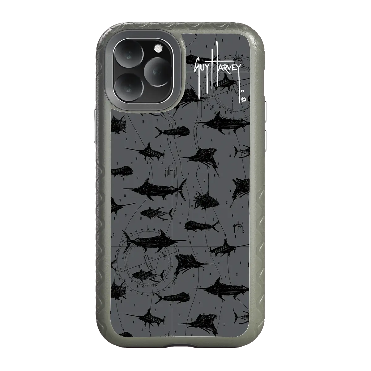 Guy Harvey Fortitude Series for Apple iPhone 11 Pro - Black Scribbler - Custom Case - OliveDrabGreen - cellhelmet