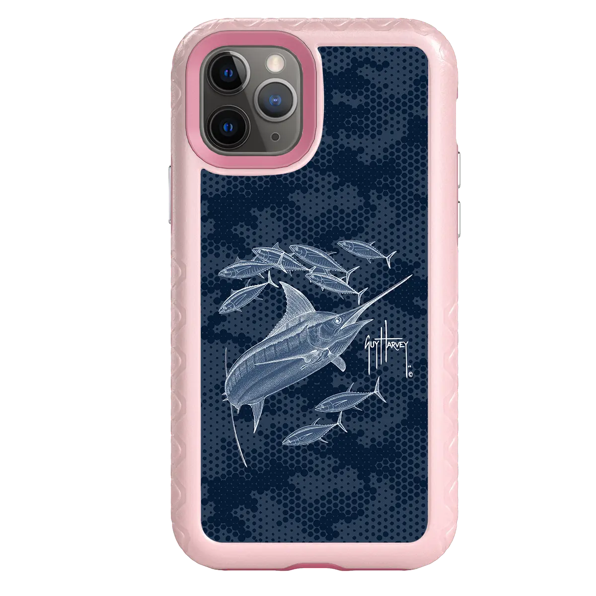 Guy Harvey Fortitude Series for Apple iPhone 11 Pro - Blue Camo - Custom Case - PinkMagnolia - cellhelmet