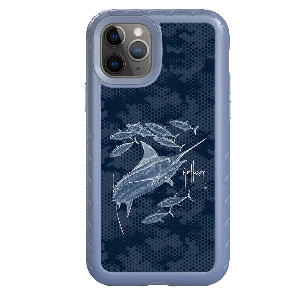 Guy Harvey Fortitude Series for Apple iPhone 11 Pro - Blue Camo - Custom Case - SlateBlue - cellhelmet