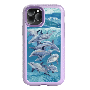 Guy Harvey Fortitude Series for Apple iPhone 11 Pro - Bottlenose Dolphins - Custom Case - LilacBlossom - cellhelmet