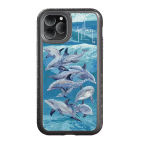 Guy Harvey Fortitude Series for Apple iPhone 11 Pro - Bottlenose Dolphins - Custom Case - OnyxBlack - cellhelmet