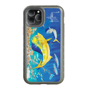Guy Harvey Fortitude Series for Apple iPhone 11 Pro - Dolphin Oasis - Custom Case - OliveDrabGreen - cellhelmet