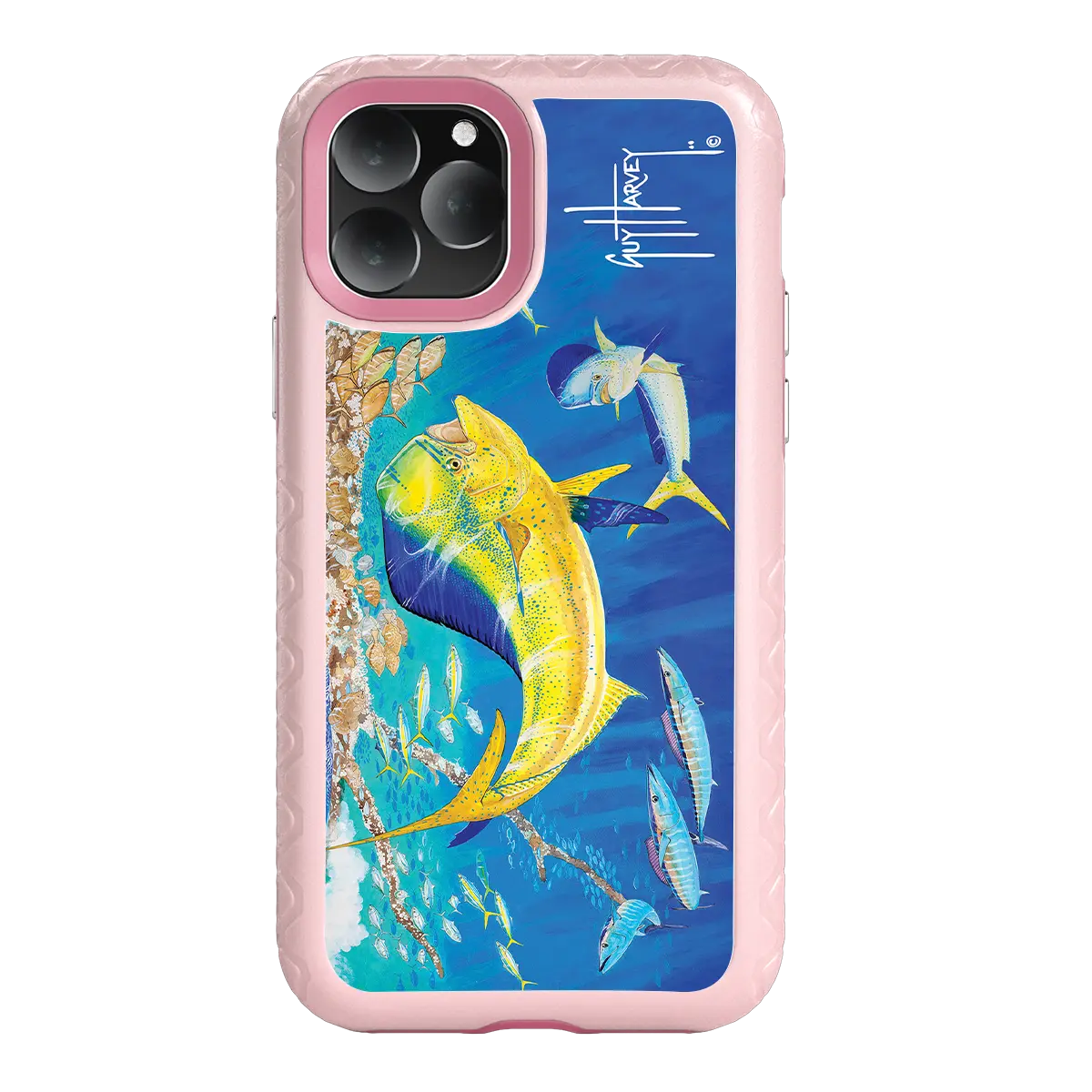 Guy Harvey Fortitude Series for Apple iPhone 11 Pro - Dolphin Oasis - Custom Case - PinkMagnolia - cellhelmet