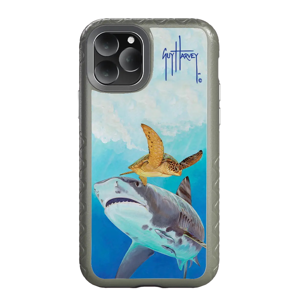 Guy Harvey Fortitude Series for Apple iPhone 11 Pro - Eye of the Tiger - Custom Case - OliveDrabGreen - cellhelmet