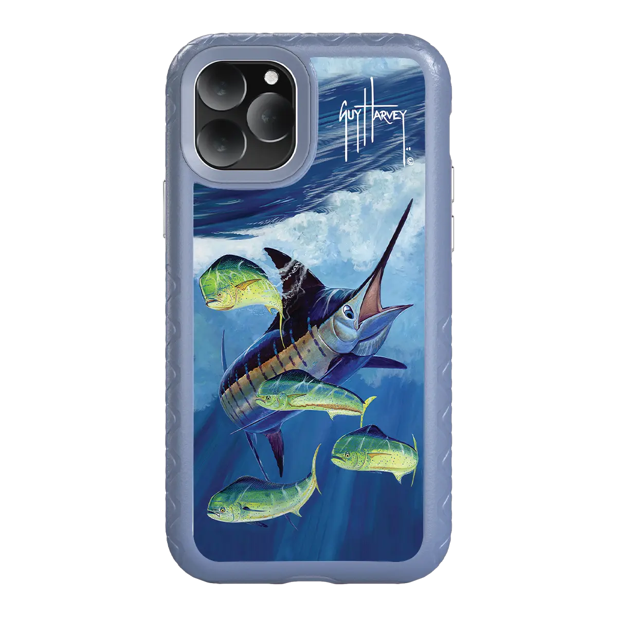 Guy Harvey Fortitude Series for Apple iPhone 11 Pro - Four Play - Custom Case - SlateBlue - cellhelmet