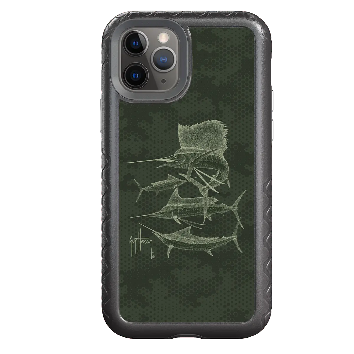 Guy Harvey Fortitude Series for Apple iPhone 11 Pro - Green Camo - Custom Case - OnyxBlack - cellhelmet