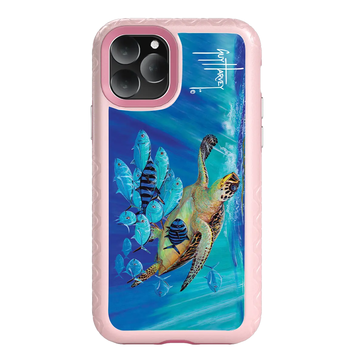 Guy Harvey Fortitude Series for Apple iPhone 11 Pro - Hawksbill Caravan - Custom Case - PinkMagnolia - cellhelmet