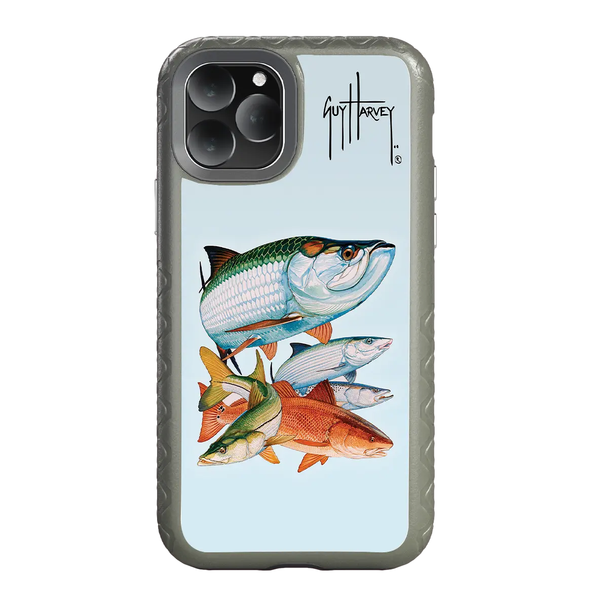 Guy Harvey Fortitude Series for Apple iPhone 11 Pro - Inshore Collage - Custom Case - OliveDrabGreen - cellhelmet