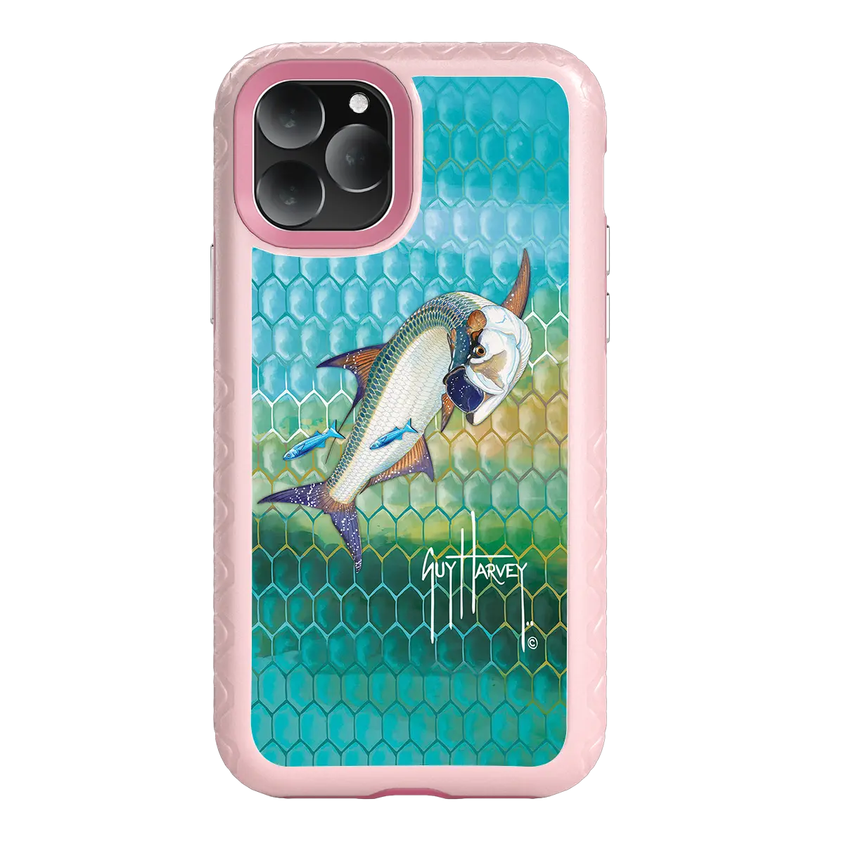 Guy Harvey Fortitude Series for Apple iPhone 11 Pro - Tarpon Skin - Custom Case - PinkMagnolia - cellhelmet