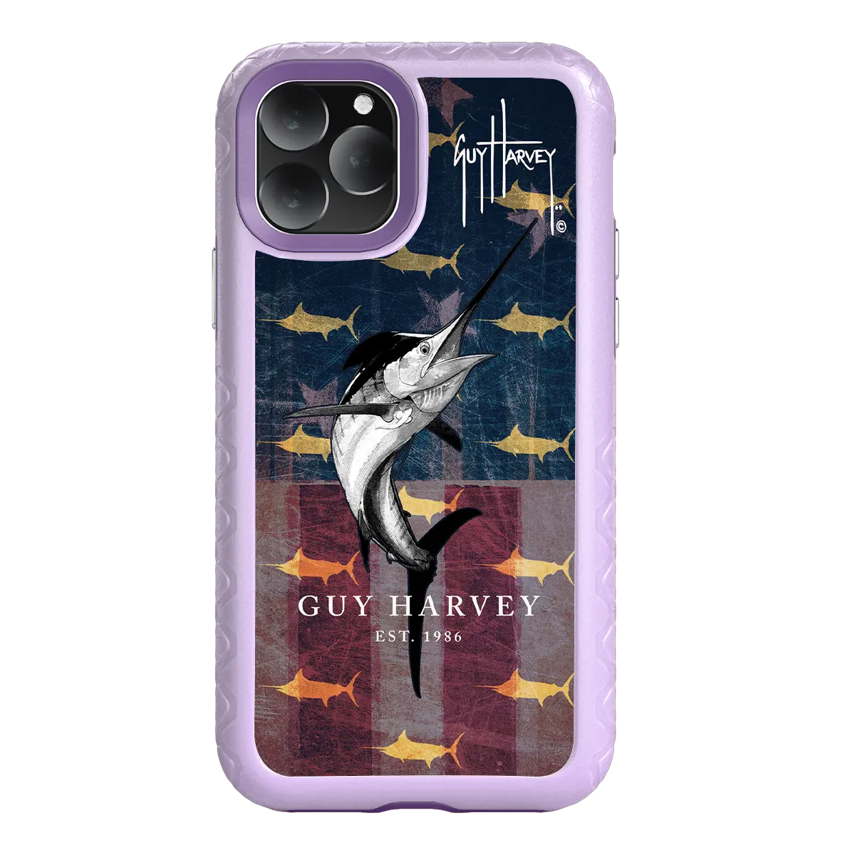 Guy Harvey Fortitude Series for Apple iPhone 11 Pro Max - American Marlin - Custom Case - LilacBlossom - cellhelmet