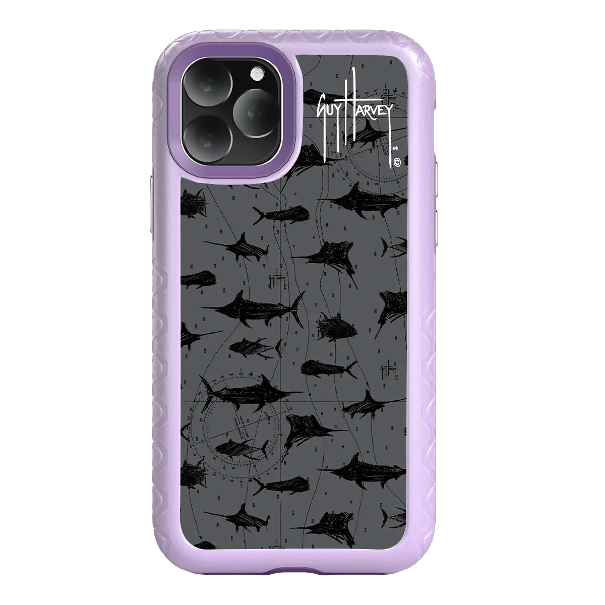 Guy Harvey Fortitude Series for Apple iPhone 11 Pro Max - Black Scribbler - Custom Case - LilacBlossom - cellhelmet