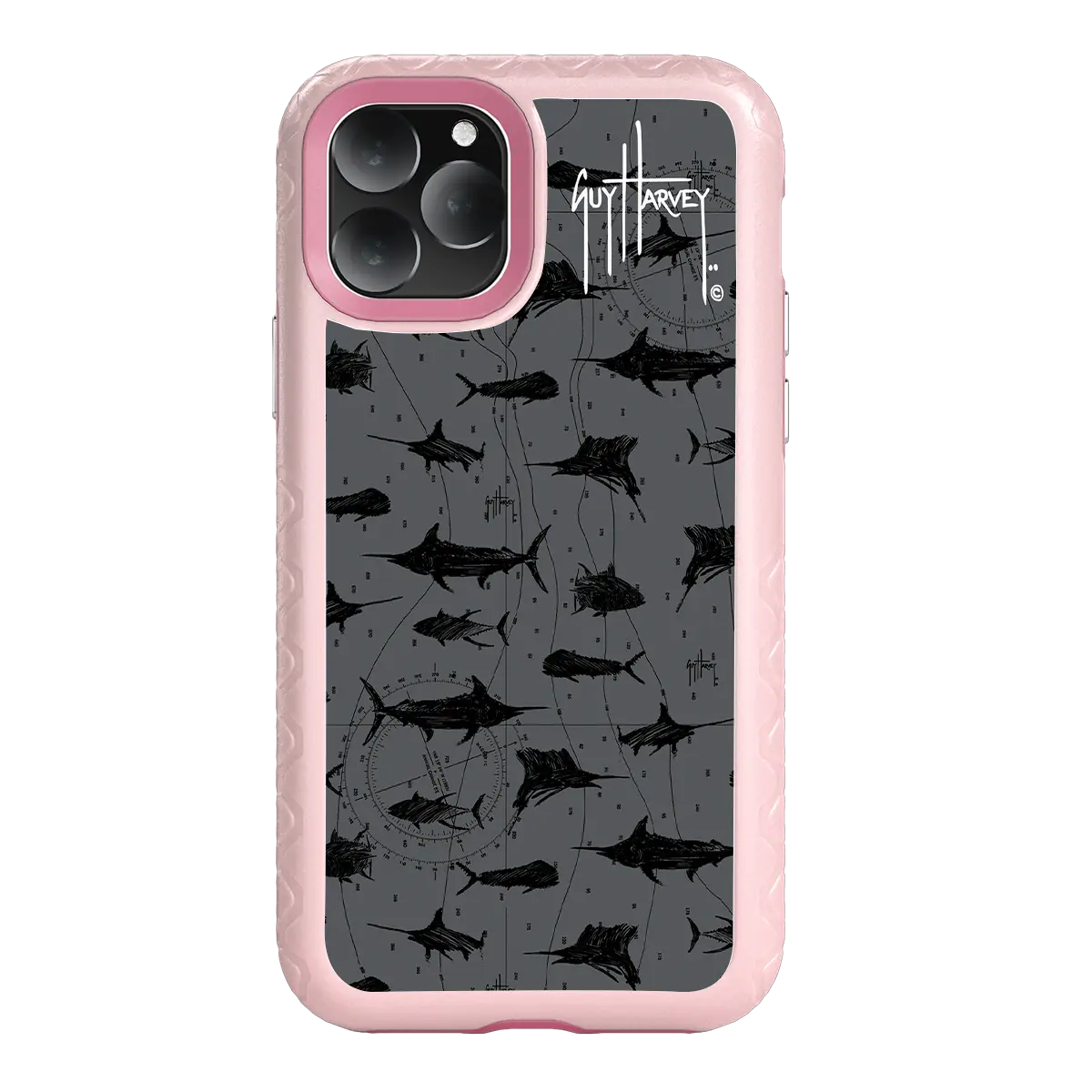 Guy Harvey Fortitude Series for Apple iPhone 11 Pro Max - Black Scribbler - Custom Case - PinkMagnolia - cellhelmet