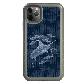 Guy Harvey Fortitude Series for Apple iPhone 11 Pro Max - Blue Camo - Custom Case - OliveDrabGreen - cellhelmet