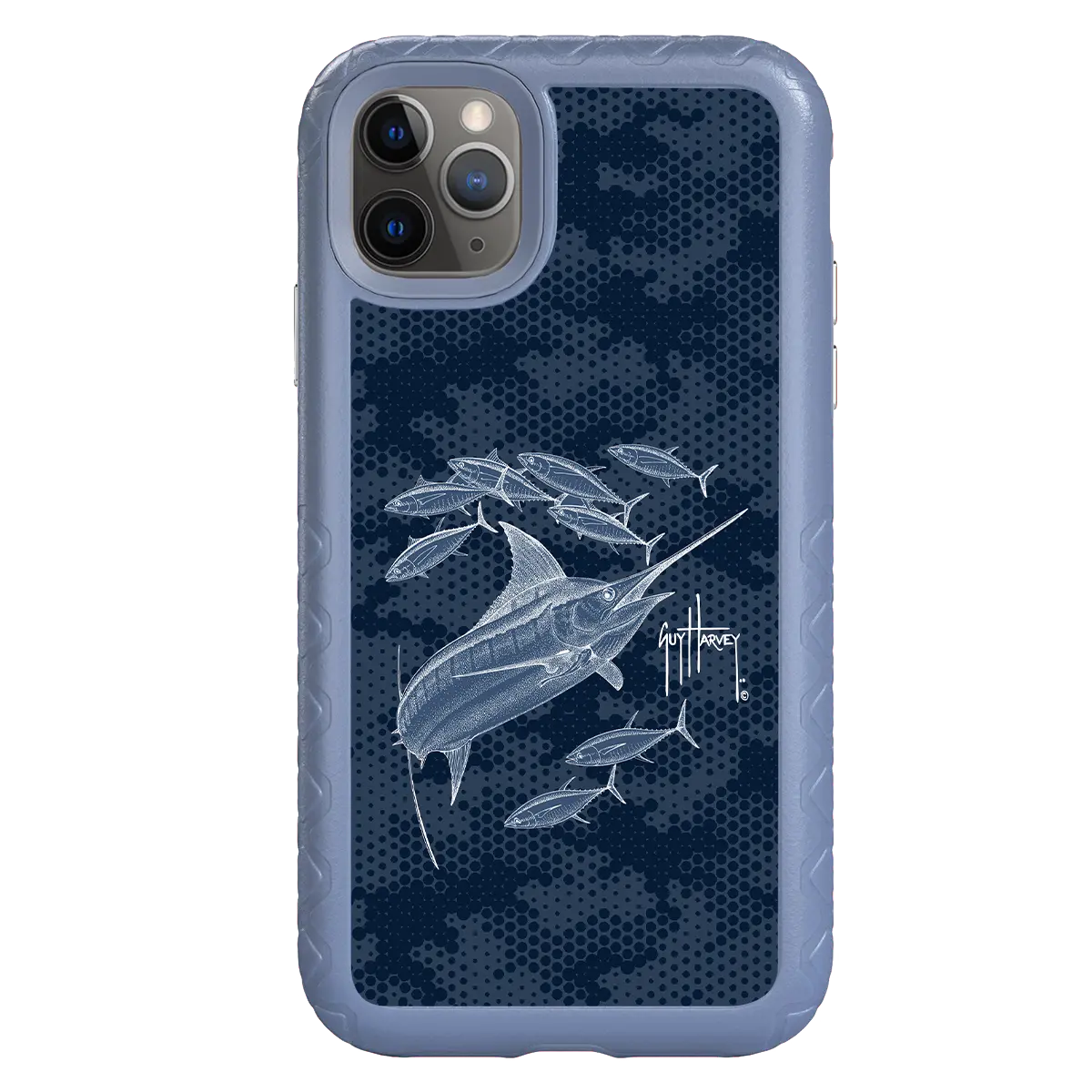 Guy Harvey Fortitude Series for Apple iPhone 11 Pro Max - Blue Camo - Custom Case - SlateBlue - cellhelmet