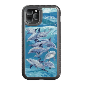 Guy Harvey Fortitude Series for Apple iPhone 11 Pro Max - Bottlenose Dolphins - Custom Case - OnyxBlack - cellhelmet