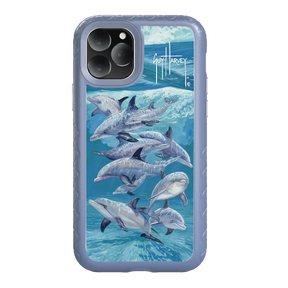 Guy Harvey Fortitude Series for Apple iPhone 11 Pro Max - Bottlenose Dolphins - Custom Case - SlateBlue - cellhelmet
