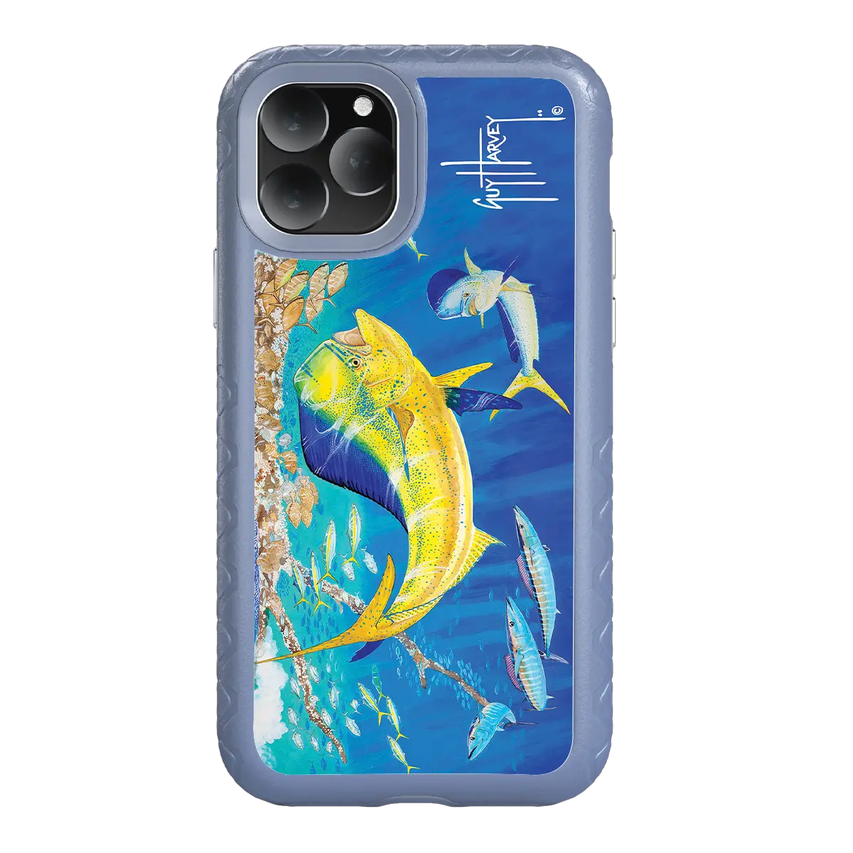 Guy Harvey Fortitude Series for Apple iPhone 11 Pro Max - Dolphin Oasis - Custom Case - SlateBlue - cellhelmet