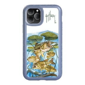 Guy Harvey Fortitude Series for Apple iPhone 11 Pro Max - Five Largemouth Under Lilypads - Custom Case - SlateBlue - cellhelmet