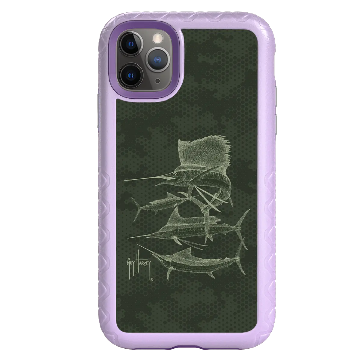Guy Harvey Fortitude Series for Apple iPhone 11 Pro Max - Green Camo - Custom Case - LilacBlossom - cellhelmet