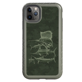 Guy Harvey Fortitude Series for Apple iPhone 11 Pro Max - Green Camo - Custom Case - OliveDrabGreen - cellhelmet