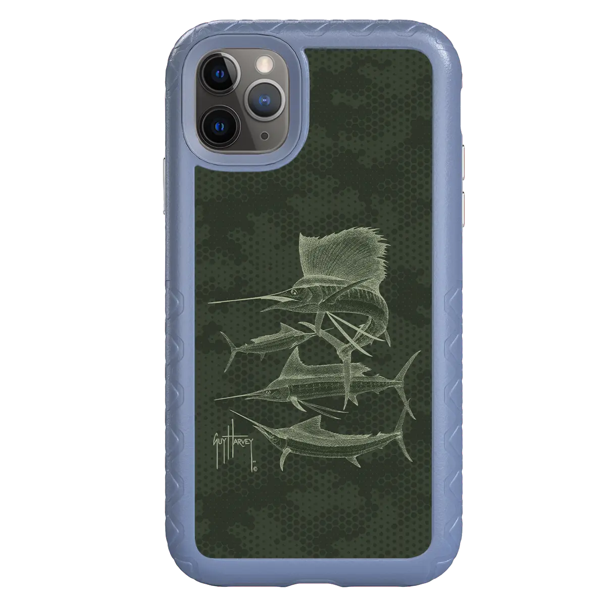 Guy Harvey Fortitude Series for Apple iPhone 11 Pro Max - Green Camo - Custom Case - SlateBlue - cellhelmet