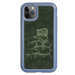 Guy Harvey Fortitude Series for Apple iPhone 11 Pro Max - Green Camo - Custom Case - SlateBlue - cellhelmet