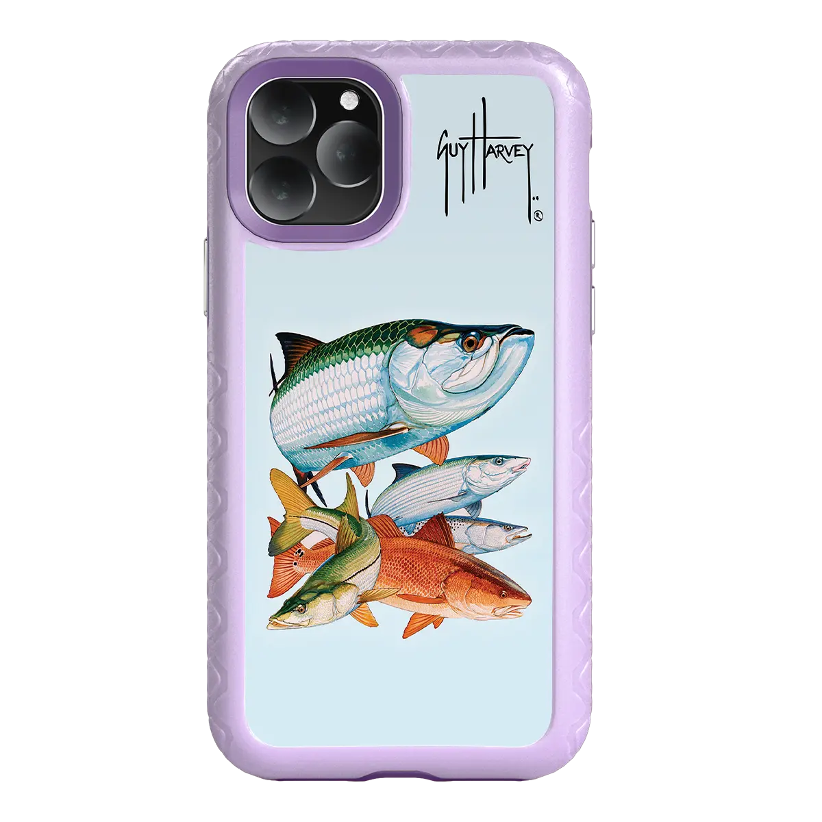 Guy Harvey Fortitude Series for Apple iPhone 11 Pro Max - Inshore Collage - Custom Case - LilacBlossom - cellhelmet