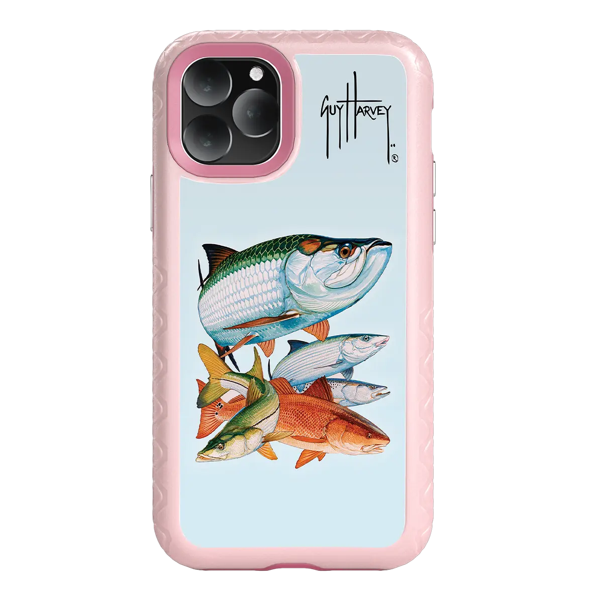 Guy Harvey Fortitude Series for Apple iPhone 11 Pro Max - Inshore Collage - Custom Case - PinkMagnolia - cellhelmet