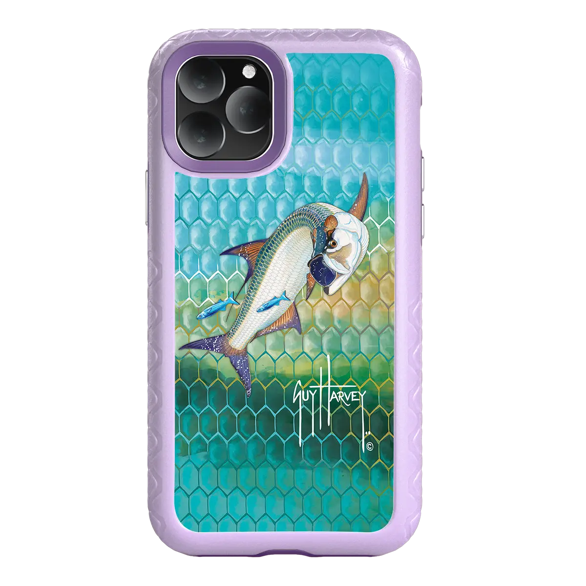 Guy Harvey Fortitude Series for Apple iPhone 11 Pro Max - Tarpon Skin - Custom Case - LilacBlossom - cellhelmet