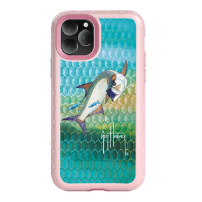 Guy Harvey Fortitude Series for Apple iPhone 11 Pro Max - Tarpon Skin - Custom Case - PinkMagnolia - cellhelmet