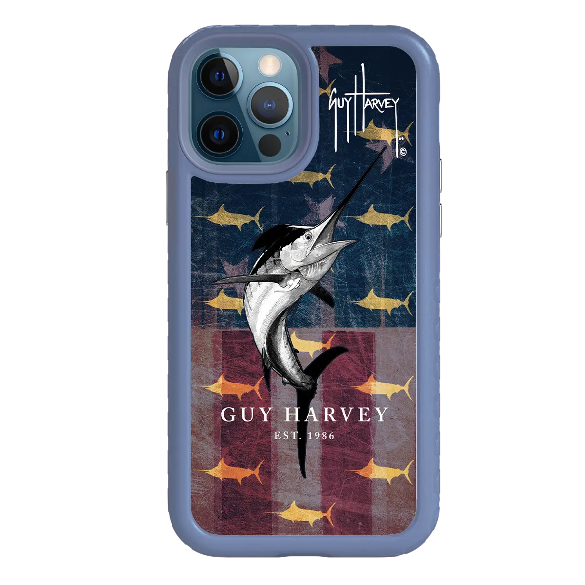 Guy Harvey Fortitude Series for Apple iPhone 12 / 12 Pro - American Marlin - Custom Case - SlateBlue - cellhelmet