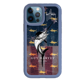 Guy Harvey Fortitude Series for Apple iPhone 12 / 12 Pro - American Marlin - Custom Case - SlateBlue - cellhelmet