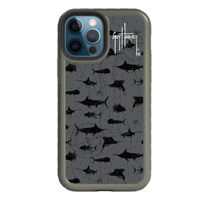 Guy Harvey Fortitude Series for Apple iPhone 12 / 12 Pro - Black Scribbler - Custom Case - OliveDrabGreen - cellhelmet