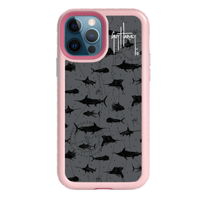 Guy Harvey Fortitude Series for Apple iPhone 12 / 12 Pro - Black Scribbler - Custom Case - PinkMagnolia - cellhelmet