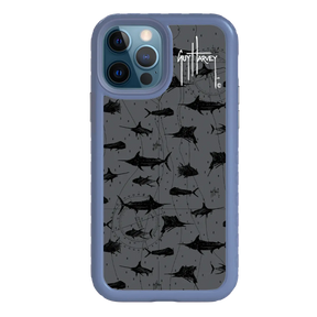 Guy Harvey Fortitude Series for Apple iPhone 12 / 12 Pro - Black Scribbler - Custom Case - SlateBlue - cellhelmet