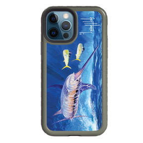 Guy Harvey Fortitude Series for Apple iPhone 12 / 12 Pro - Bullseye Sword - Custom Case - OliveDrabGreen - cellhelmet