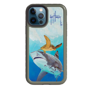 Guy Harvey Fortitude Series for Apple iPhone 12 / 12 Pro - Eye of the Tiger - Custom Case - OliveDrabGreen - cellhelmet