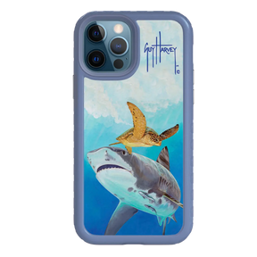 Guy Harvey Fortitude Series for Apple iPhone 12 / 12 Pro - Eye of the Tiger - Custom Case - SlateBlue - cellhelmet