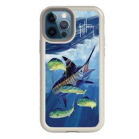 Guy Harvey Fortitude Series for Apple iPhone 12 / 12 Pro - Four Play - Custom Case - Gray - cellhelmet