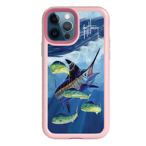 Guy Harvey Fortitude Series for Apple iPhone 12 / 12 Pro - Four Play - Custom Case - PinkMagnolia - cellhelmet
